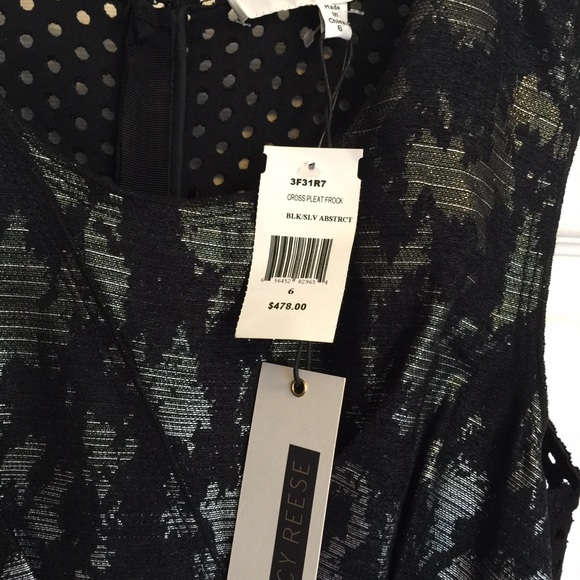 TRACY REESE Size 6 NWT Women’s Black/Silver Dress - Picture 2 of 8